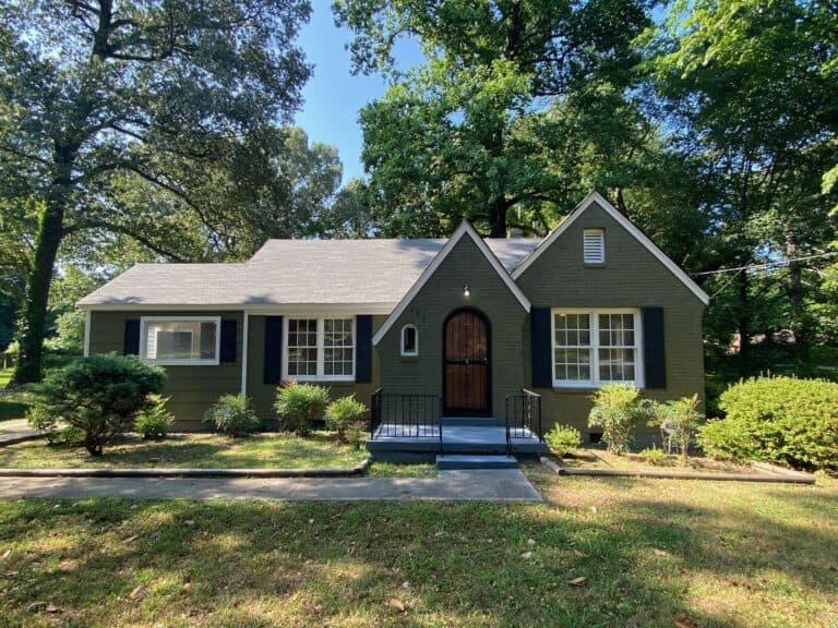 A fully renovated Mid South Home Buyers rental home in Memphis with fresh paint and landscaping